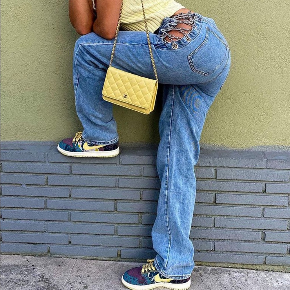 Fashion Nova - Tall Breaking Chains Straight Leg